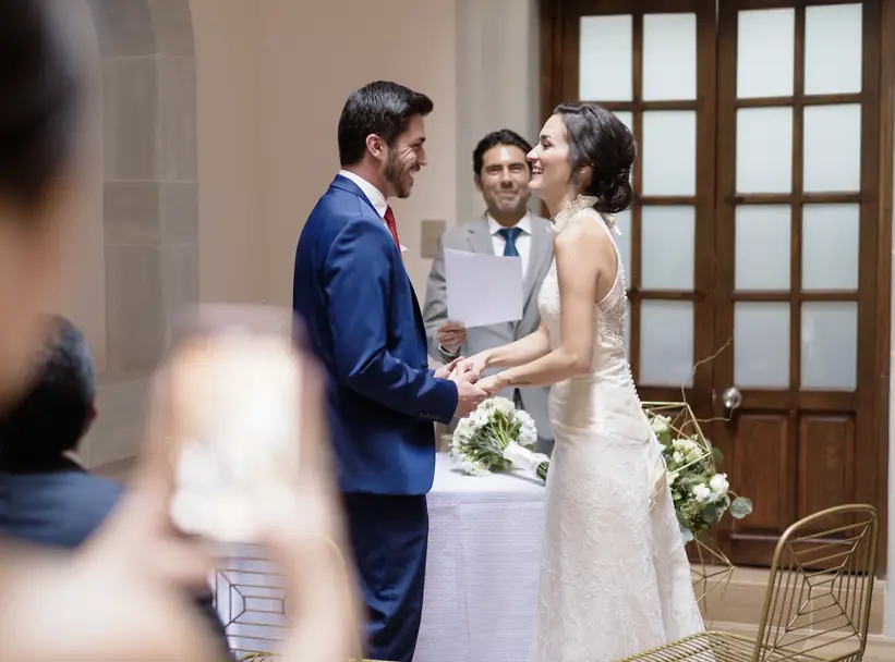 LGBT couple at a civil ceremony in Guanajuato