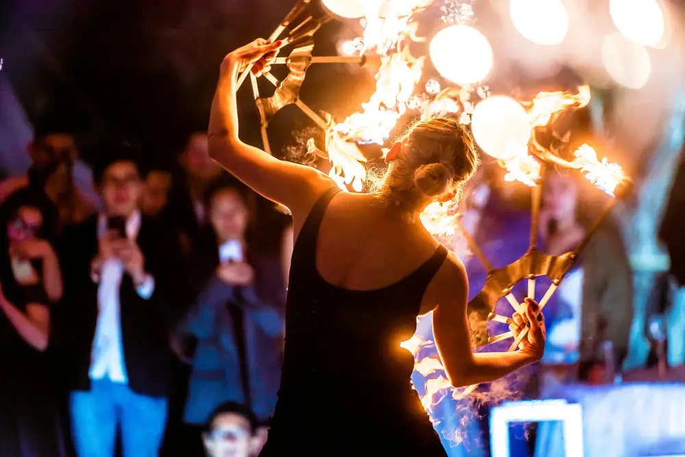 Aerial dance as a wedding show