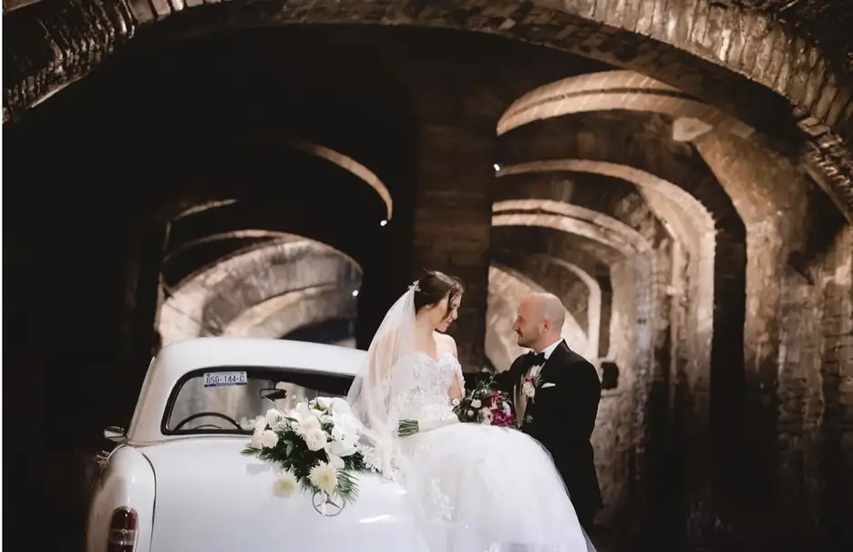 Couple planning their wedding with a to-do notebook