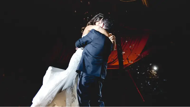 Couple dancing the first waltz